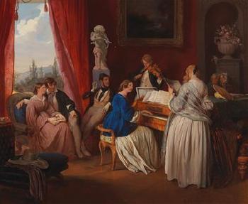The Family Concert by 
																			Josef Danhauser